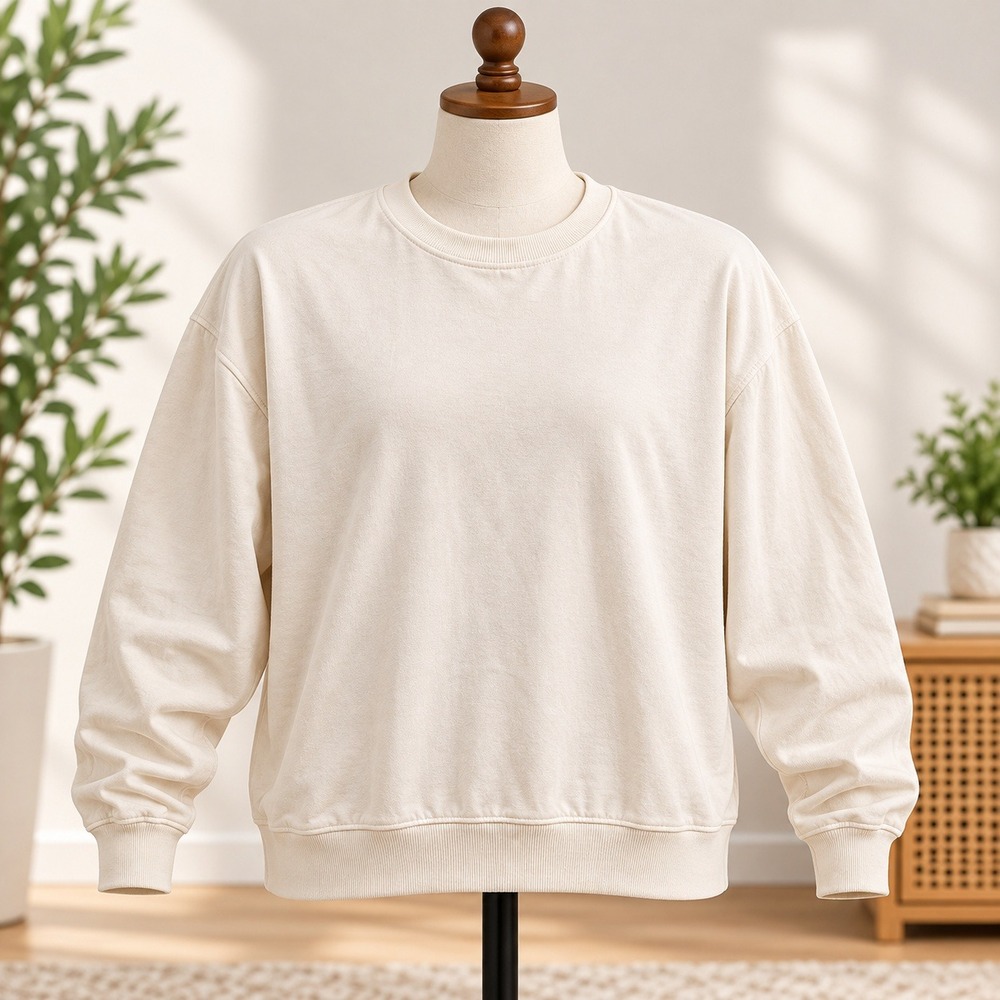 Old Navy SoComfy Sweatshirt Womens XL Cream Beige Cropped Drop Shoulder Pullover